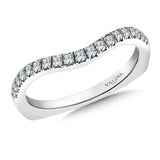 True fit matching diamond wedding band and a beautiful reminder of that special day for years to come.