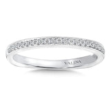 True fit matching diamond wedding band and a beautiful reminder of that special day for years to come.