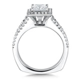 Halo Style Engagement Ring for a Princess-Cut Center