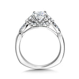 Tapered Engagement Ring w/ Diamond Undergallery