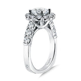 Unique Diamond Halo Engagement Ring