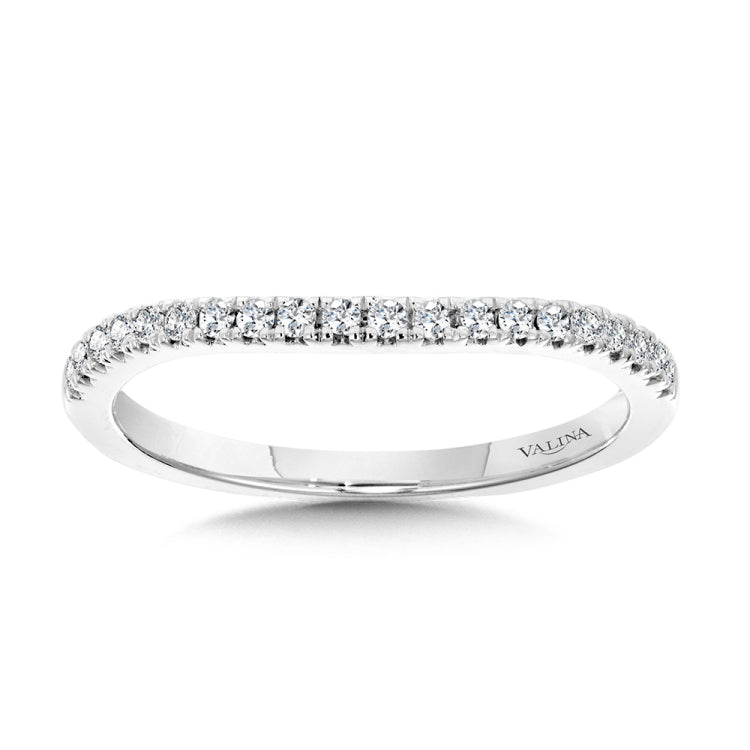Curved Diamond Wedding Band