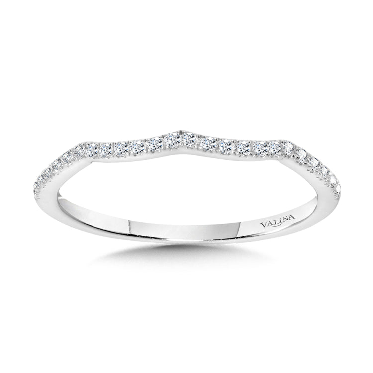 Curved Diamond Wedding Band