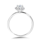 Classic Straight Halo Engagement Ring