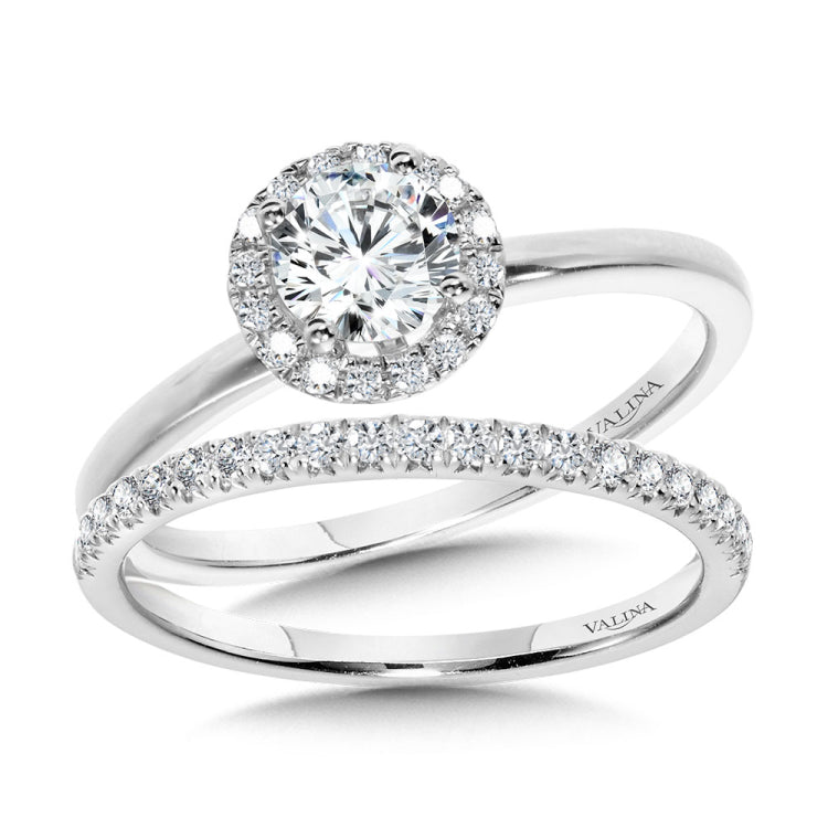 Classic Straight Halo Engagement Ring