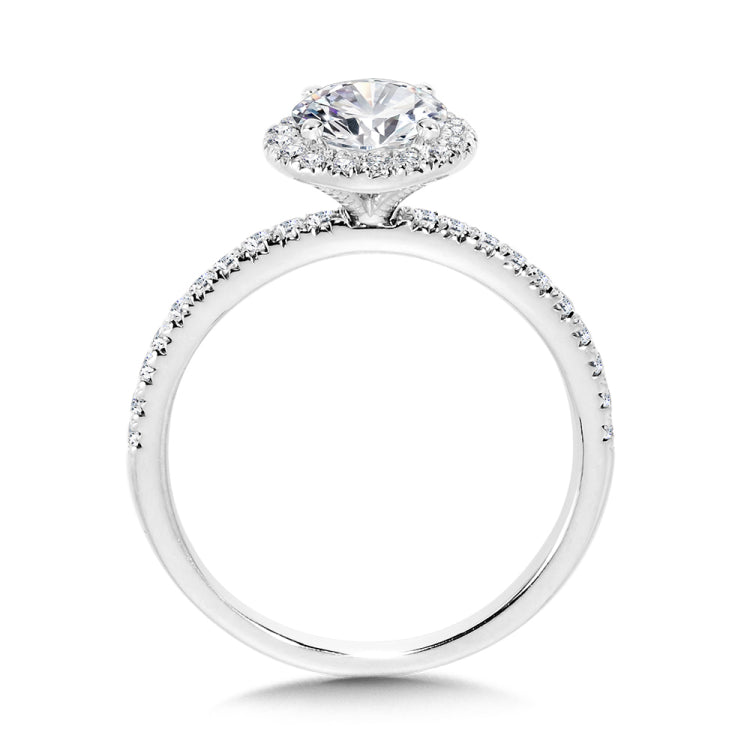 Classic Straight Halo Engagement Ring