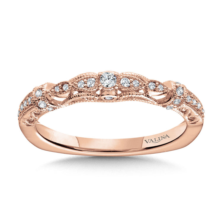 Vintage Milgrain & Filigree Accented Diamond Wedding Band