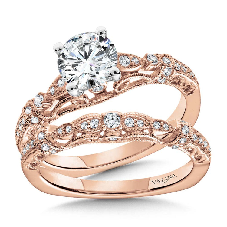 Vintage Milgrain & Filigree Accented Diamond Engagement Ring