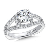 Diamond Split Shank Style Engagement Ring