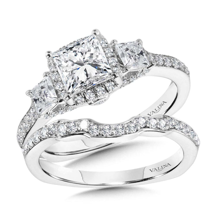 Princess-Cut 3-Stone Diamond Engagement Ring