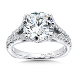 Diamond Split Shank Engagement Ring