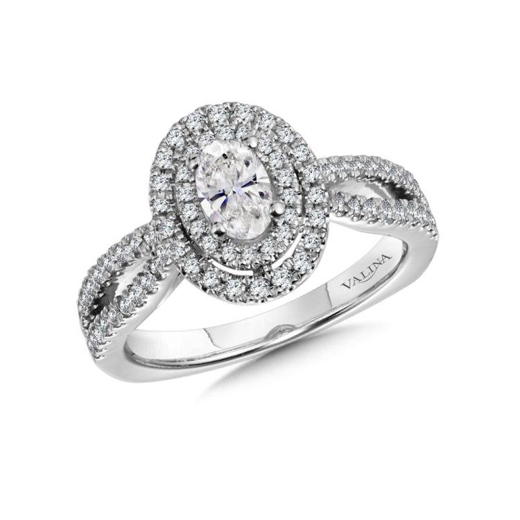 Double Halo Engagement Ring