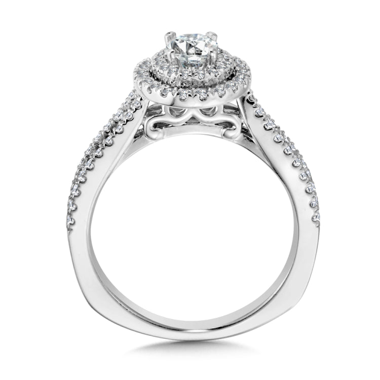 Double Halo Engagement Ring