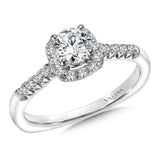 Cushion Shape Halo Diamond Engagement Ring