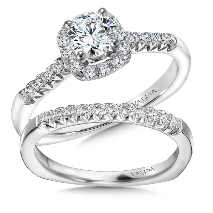 Cushion Shape Halo Diamond Engagement Ring