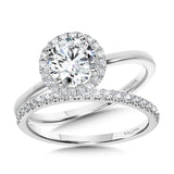 Classic Straight Halo Engagement Ring