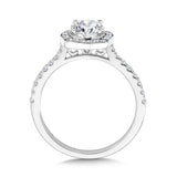 Fancy Cushion-Shaped Diamond Halo Engagement Ring