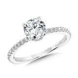 Straight Diamond Collar Engagement Ring