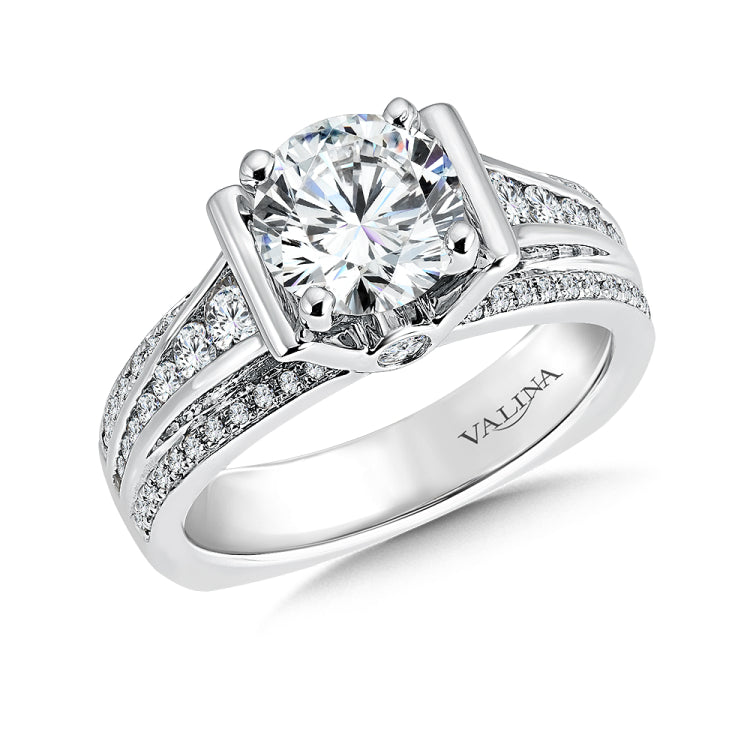 Diamond Engagement Ring With Side Stones