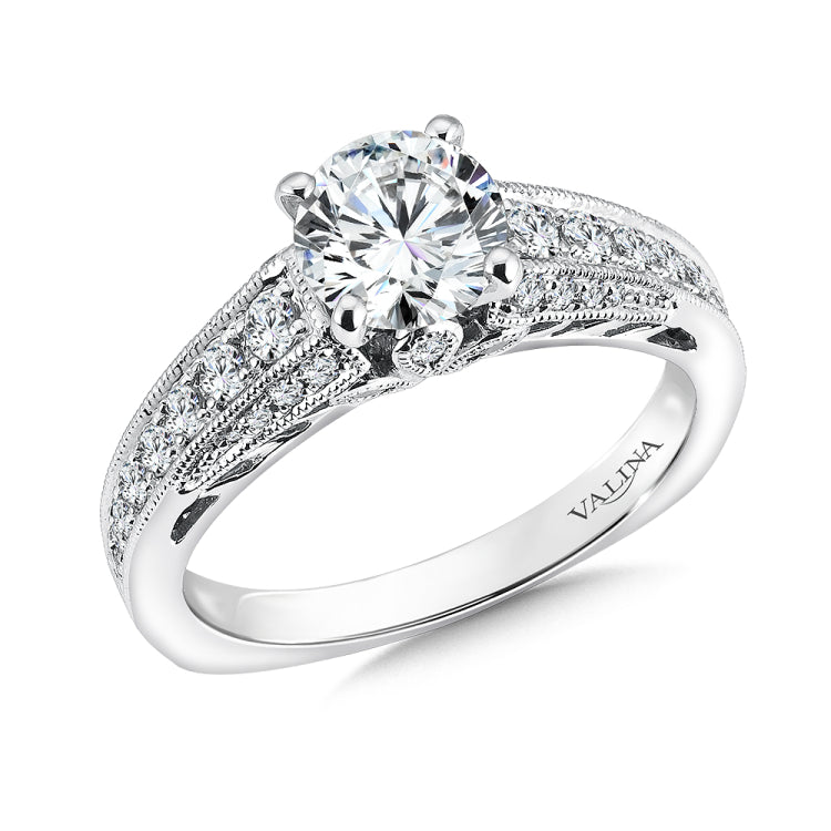 Diamond Engagement Ring With Side Stones