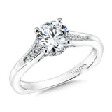 Straight Diamond Engagement Ring