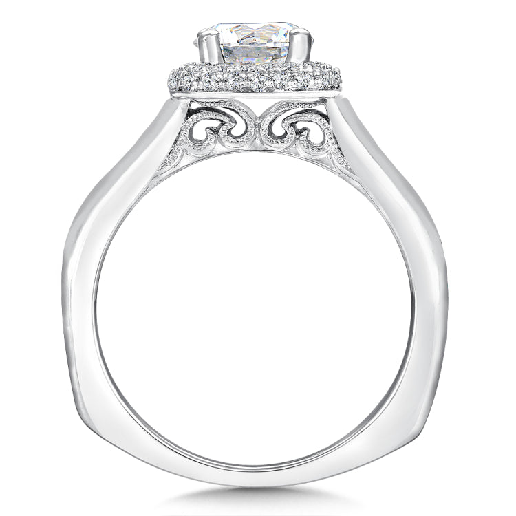 Cushion Shape Halo Diamond Engagement Ring