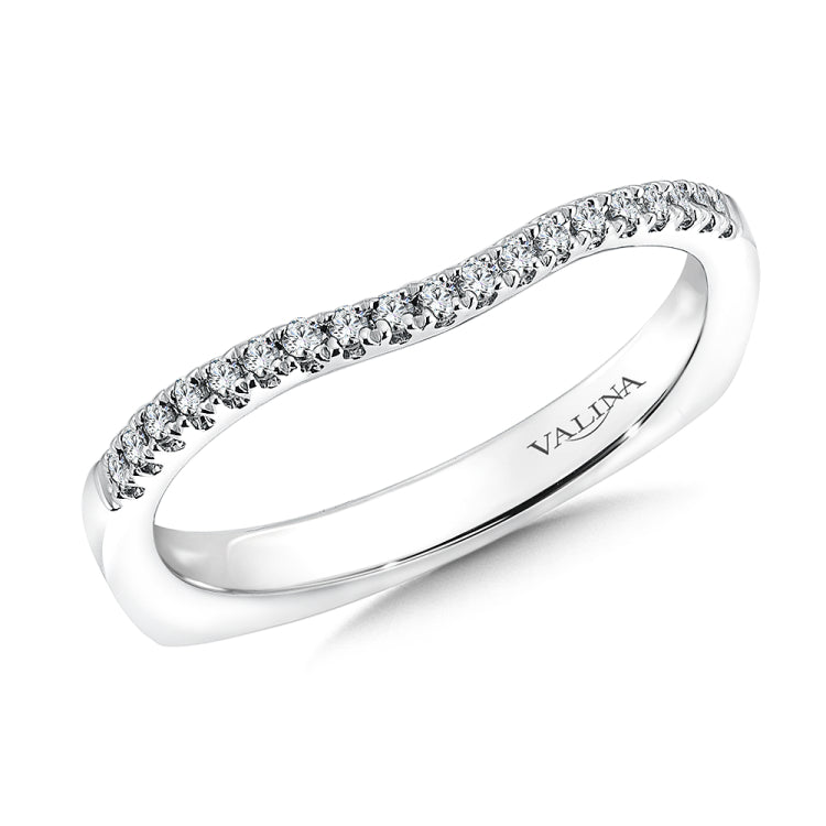 True fit matching diamond wedding band and a beautiful reminder of that special day for years to come.