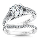 Diamond Split Shank Engagement Ring