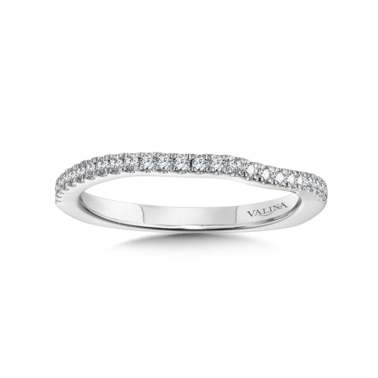 True fit matching diamond wedding band and a beautiful reminder of that special day for years to come.