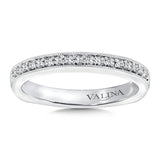 True fit matching diamond wedding band and a beautiful reminder of that special day for years to come.