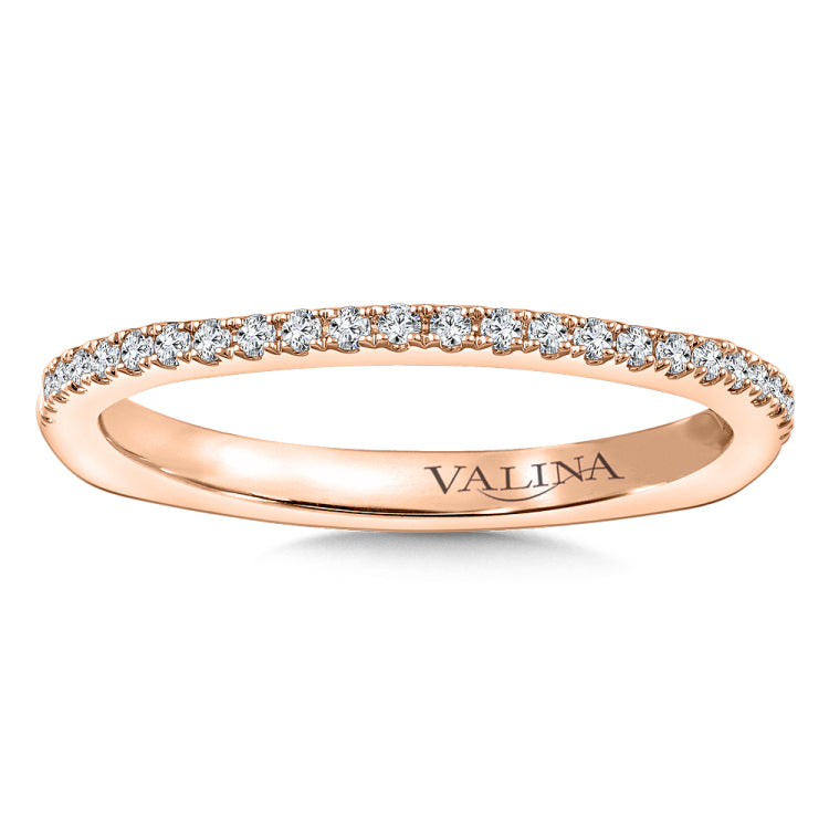 True fit matching diamond wedding band and a beautiful reminder of that special day for years to come.