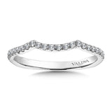 True fit matching diamond wedding band and a beautiful reminder of that special day for years to come.