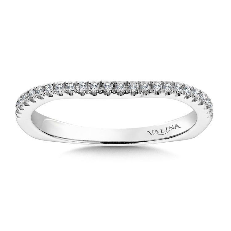True fit matching diamond wedding band and a beautiful reminder of that special day for years to come.