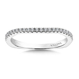 True fit matching diamond wedding band and a beautiful reminder of that special day for years to come.