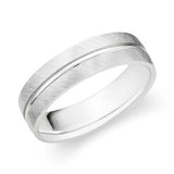 Men's 14k White Gold Florentine Wedding Band-119-01646