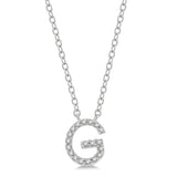 Initial Diamond Block Letter Necklace - Luvona