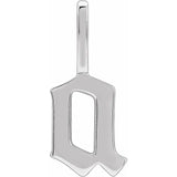 Gothic Initial Charm Pendant