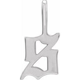 Gothic Initial Charm Pendant