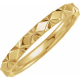 14K Yellow 2.5 mm Diamond Faceted Band