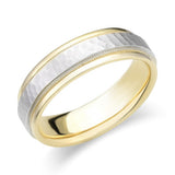 Men's Two Toned Hammered Wedding Band-119-00086