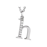 Lowercase Diamond Initial Necklace - Luvona