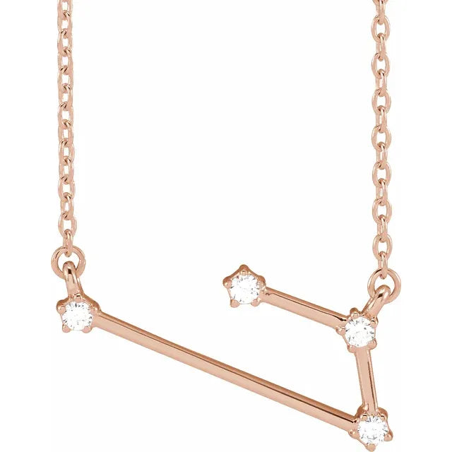 Zodiac Constellation Necklace with Natural Diamonds - Luvona