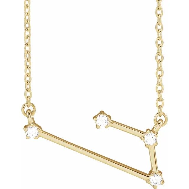 Zodiac Constellation Necklace with Natural Diamonds - Luvona