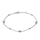 White Gold Sapphire & Diamond Bracelet