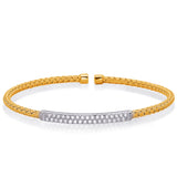 Yellow and White Gold Bangle Italian Mad