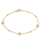 Yellow Gold Diamond By The Yard Bracelet