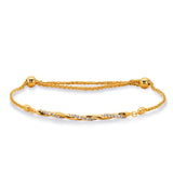 Yellow Gold Bolo Diamond Bracelet