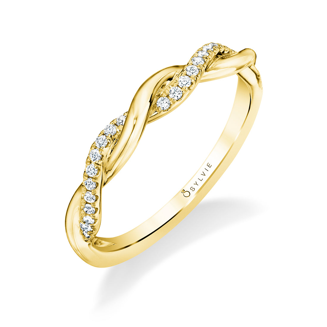 Modern Spiral Wedding Band -Yasmine