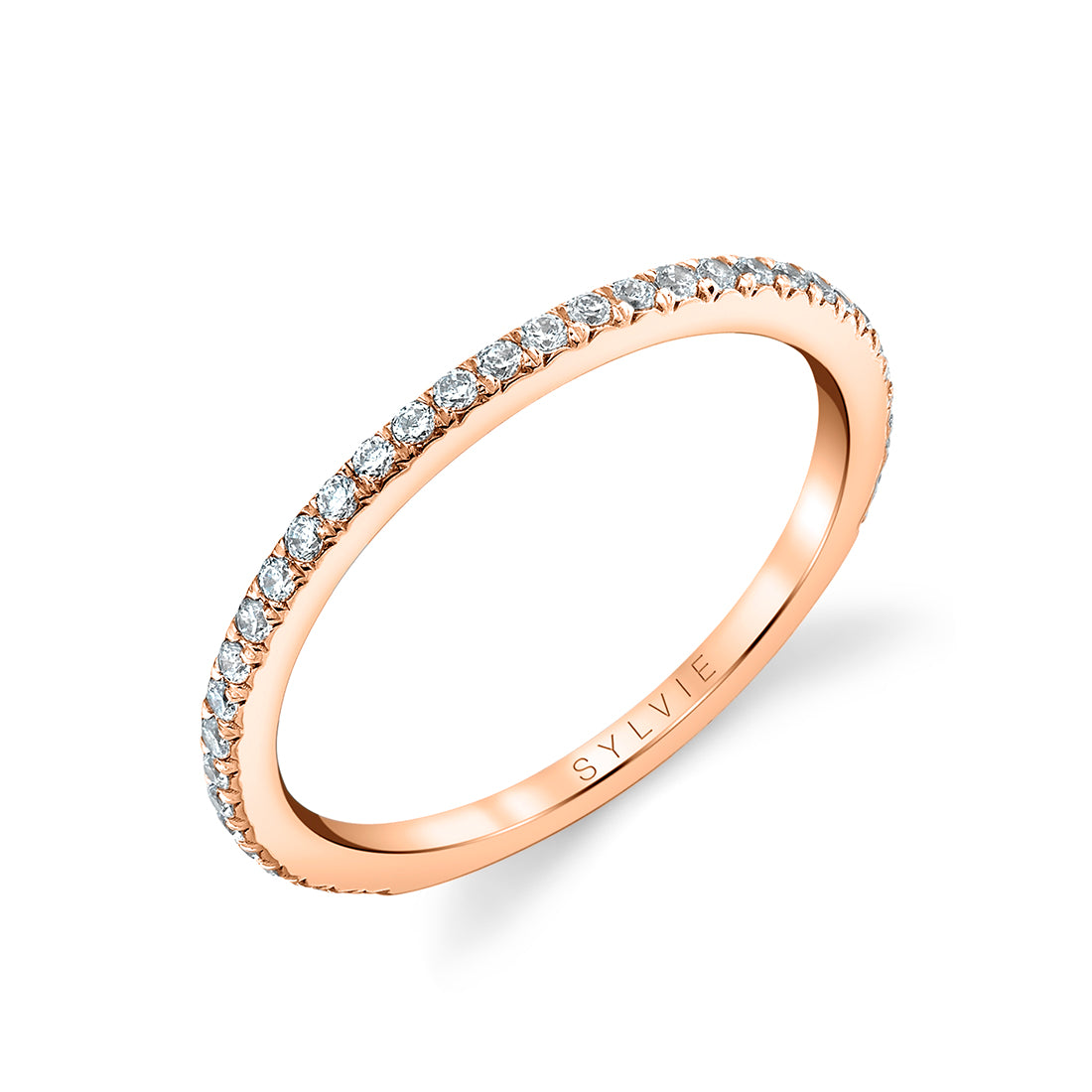 Thin Pave Wedding Band - Steffi