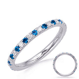 White Gold Sappire & Diamond Ring